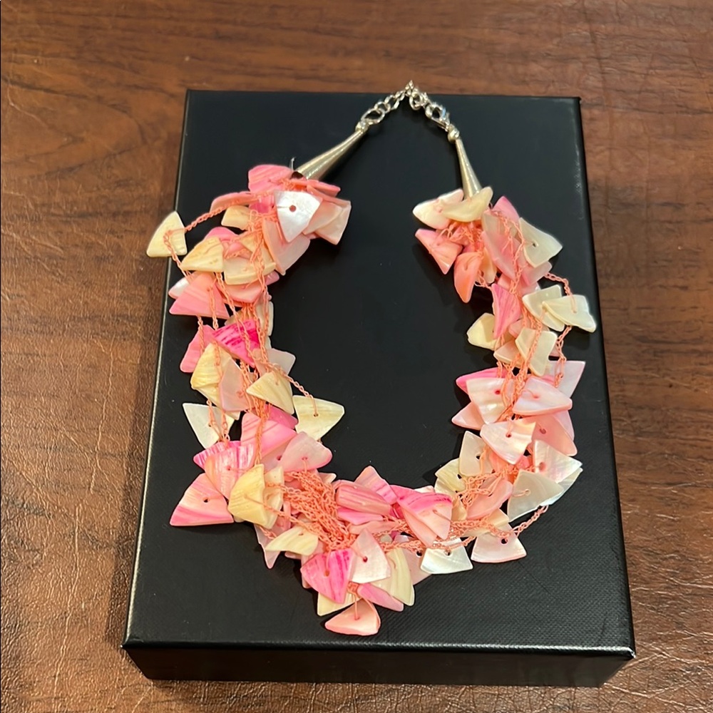 Pink and Cream Shell Necklace
